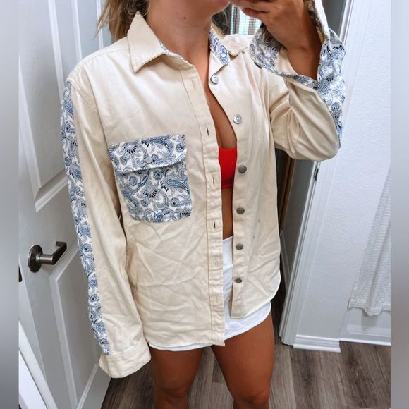 BDG Jackets & Blazers - BDG Contrast Denim Overshirt